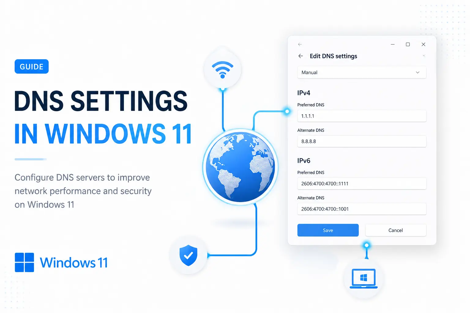 نحوه ست کردن DNS در ویندوز 11