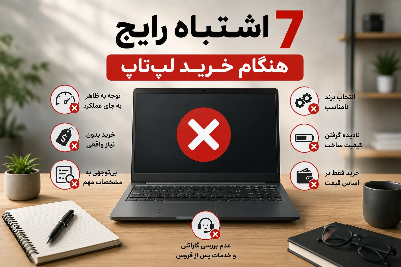 ۷ اشتباه رایج هنگام خرید لپ‌تاپ